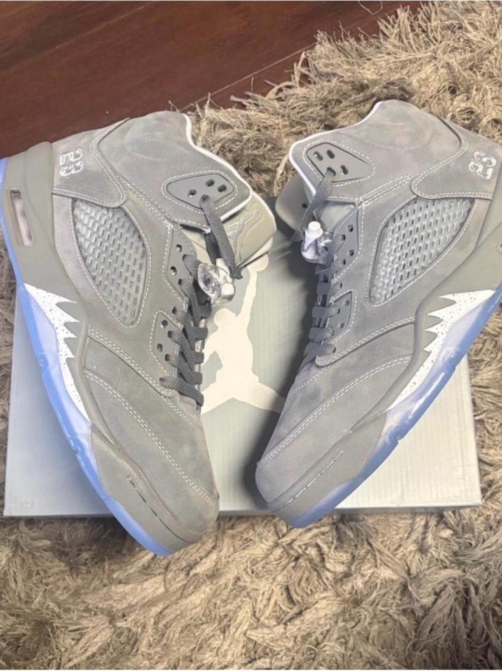 Air-inspired Men's Suede Basketball Sneakers - Grey